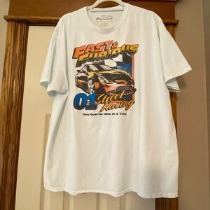 Fast And Furious Mens T Shirt SZ 2 XL White 100% Cotton